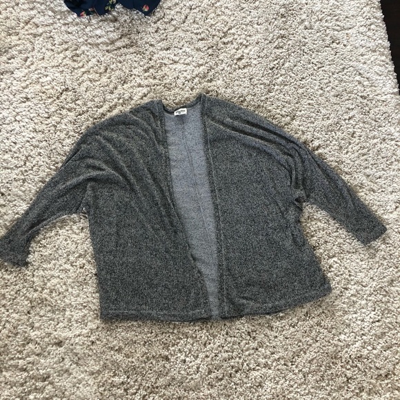 Show Me Your MuMu Grey Shimmer Drape Cardigan - Picture 5 of 7